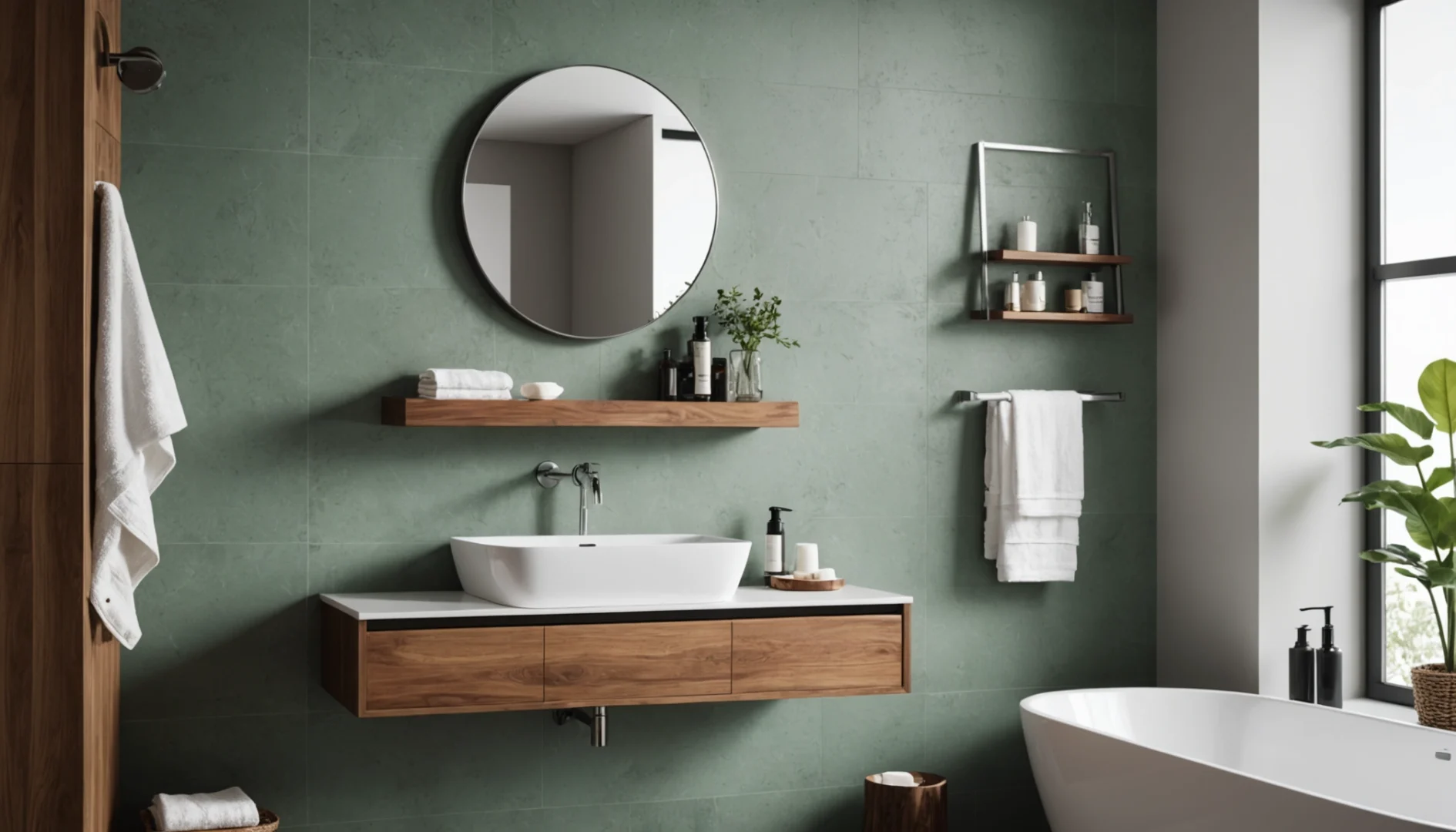 etagere murale salle de bain design