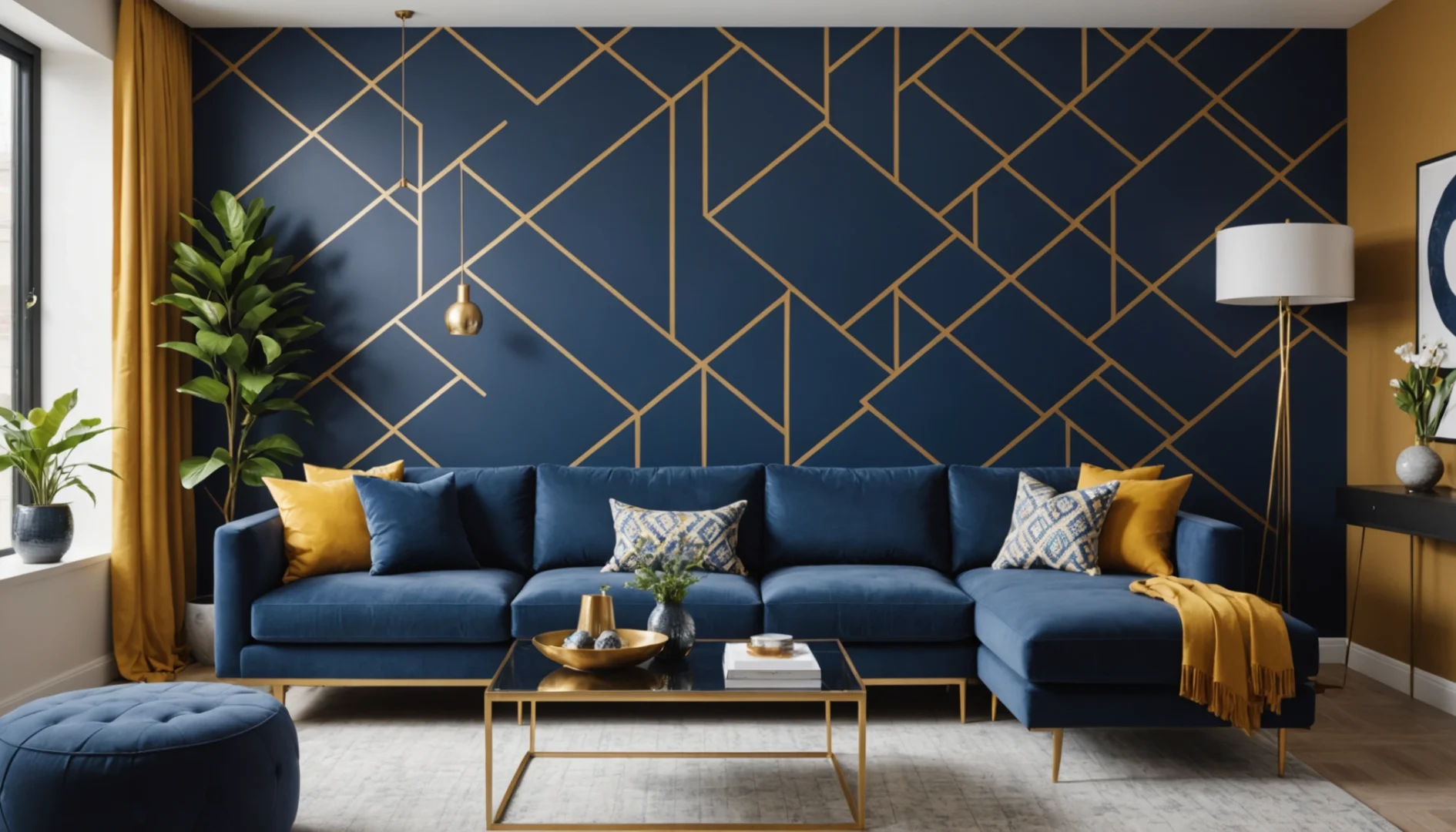 idées de décoration murale avec papiers peints pour salon
