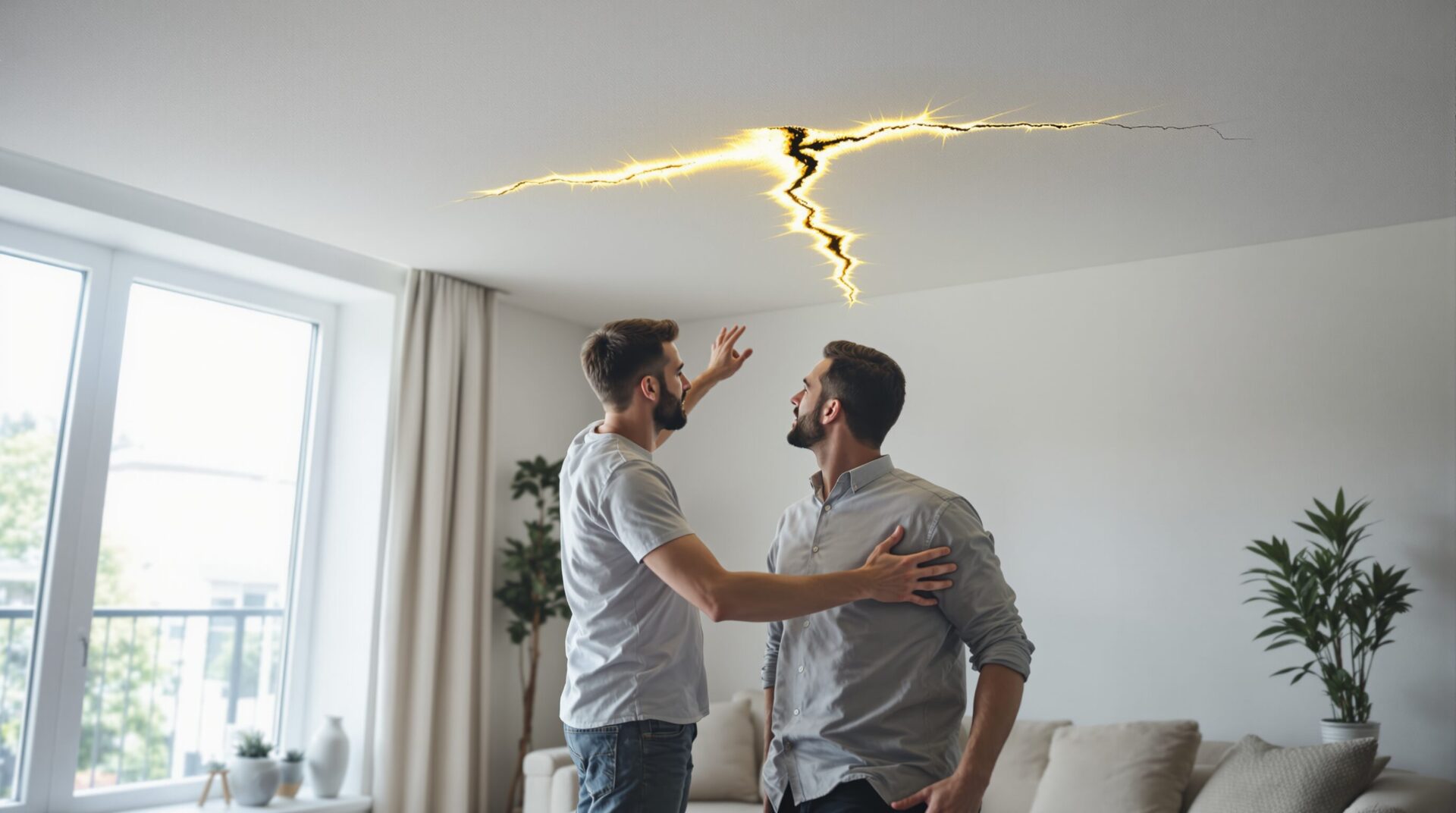 plafond qui se fissure